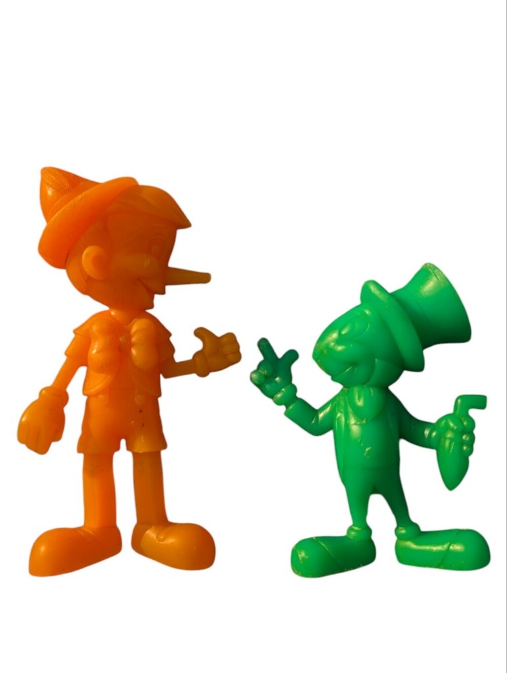 Vintage DISNEY MARX FIGURES 1971 Set of 2 - Pinocchio & Jiminy Cricket